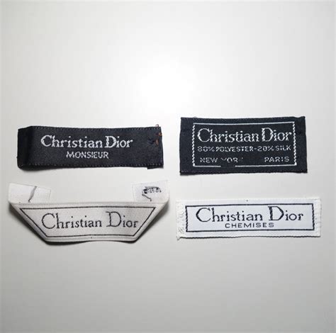 christian Dior vintage tags